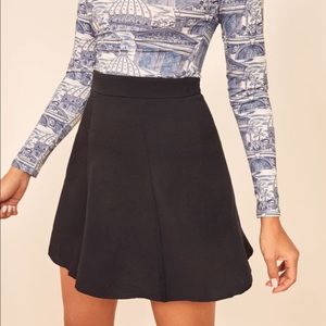 Reformation flounce mini skirt